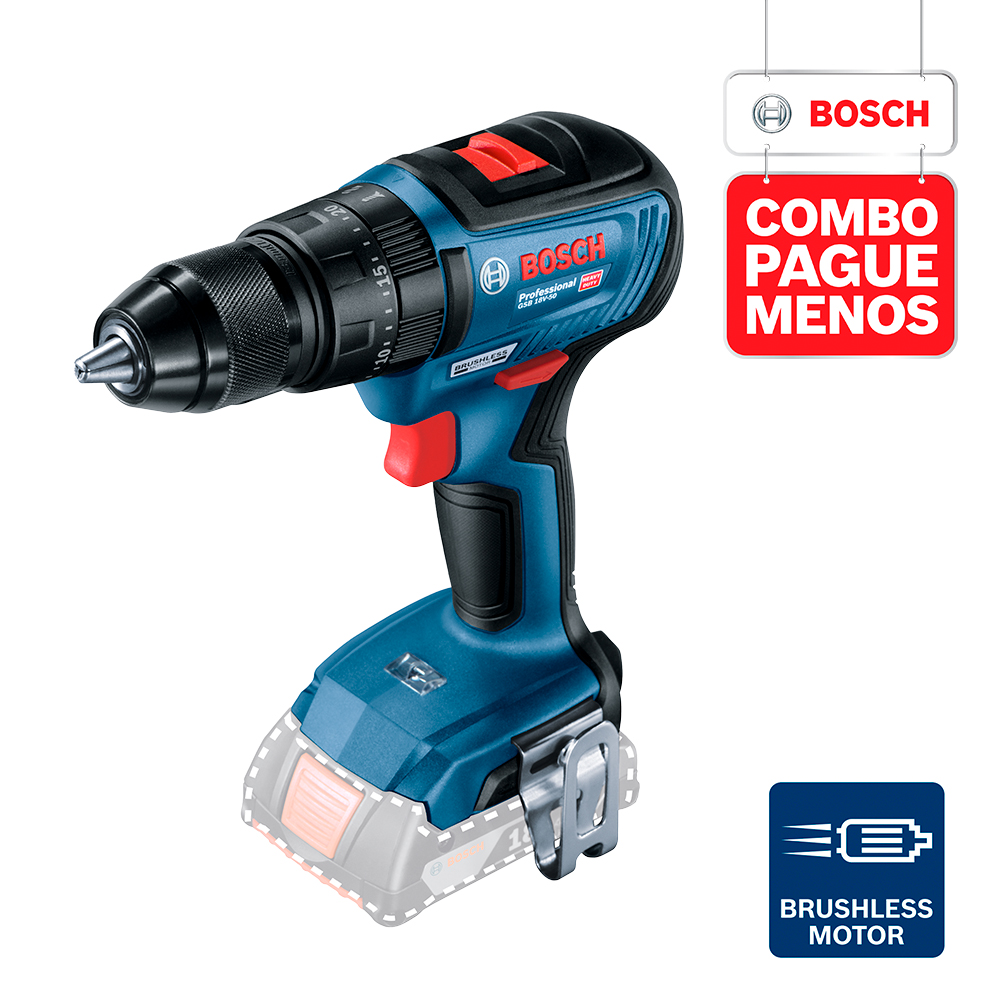 Serra Sabre a Bateria Bosch GSA 18V-LI + Parafusadeira e Furadeira de Impacto de ½